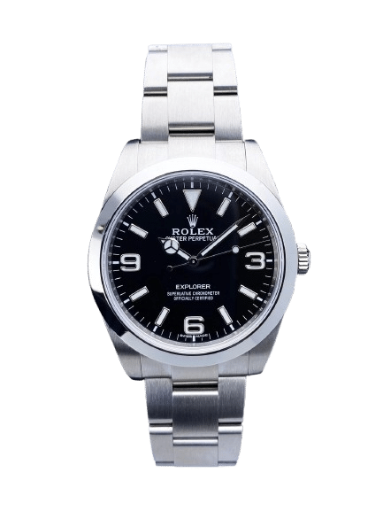 Rolex Explorer I black dial stainless steel luxury watch for Timepiece VIP competition